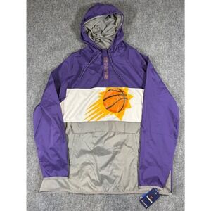 Phoenix Suns Jacket Mens 2XL Anorak Pullover Hooded Windbreaker Fanatics NBA NWT